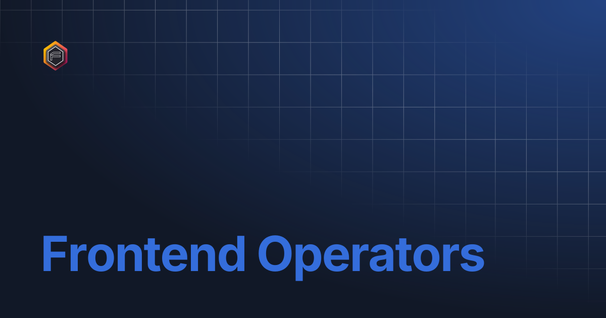 Frontend Operators | Flex Protocol